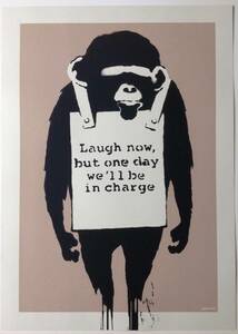 Banksy LAUGH NOW WCP SCREEN PRINT バンクシー シルクスクリーン ポスター 村上隆 BASQUIAT DOLK Invader kaws パルプフィクション