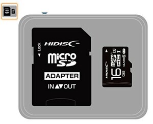 HIDISC microSDHC CARD 16GB CLASS10 UHS-1 SD ADAPTER WITH CASE HDMCSDH16GCL10UIJPZ NO2