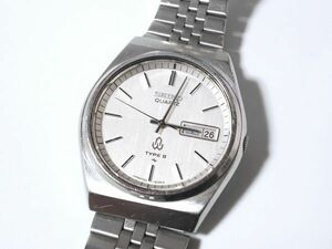 【Sk3】SEIKO/セイコー◇TYPEⅡ/タイプⅡ/7123-8010/QGP070◇1978年製♂クオーツ/デイデイト/シルバー