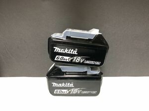 2個 マキタ 動作品 Makita 純正 Li-ion バッテリー BL1860B 6.0Ah 18V 雪マーク インパクト # BL1850 BL1860 BL1460 77 検索ワード 美品