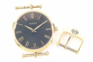 GUCCI グッチ シェリーライン クォーツ ローマン ブラック メンズ 腕時計 ヴィンテージ フェイスのみ 4651-HA