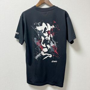 asics アシックス 半袖Tシャツ プラクティスシャツ Mサイズ ブラック ポリエステル バレーボール