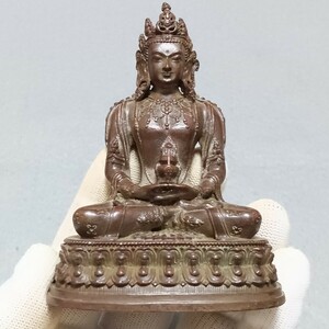 仏教古美術 古銅 細工 密宗密教 無量寿仏 置物 縁起物