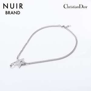 クリスチャンディオール Christian Dior ネックレス 星 スター ラインストーン シルバー