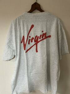 90s virgin Atlantic 企業　Tシャツ record グレー XL 古着　ロック　バンドtシャツ アート　アニメ　ビンテージ　80s 00s