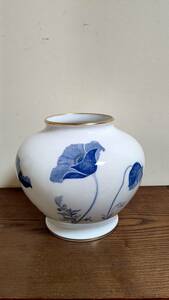 大倉陶園　花瓶　OKURA CHINA　1970年代　美品　箱付