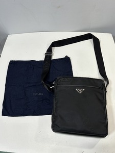 PRADA プラダ ショルダー バッグ ロゴプレート 鞄 メッセンジャー