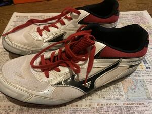 MIZUNO ミズノ スパイクシューズ ブレイブ ウイング 3 陸上部 短距離 ハードル 25cm 中距離 中学生 ピン付き 白 赤 黒 部活 小学生 高校生