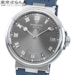 101721439 ブレゲ Breguet マリーン G5517TIG25ZU グレー チタン ラバー ダイバーズウォッチ 箱・保証書付き 腕時計 メンズ 自動巻