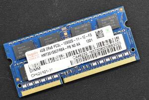 4GB 1枚 PC3L-12800S DDR3L-1600 S.O.DIMM 204pin 2Rx8 1.35V 低電圧対応 (DDR3 1.5V対応) HYNIX純正 4G (管:SB0269