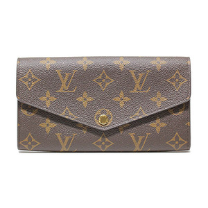 ルイヴィトン LOUIS VUITTON モノグラム ポルトフォイユ・サラ 長財布 M62236 コクリコ レザー ブラウン レッド ウォレット