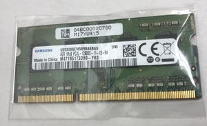 SAMSUNG PC3L-12800S 4GB DDR3L-1600 4GB DDR3L ノートパソコン用メモリ 4GB DDR3L LAPTOP RAM