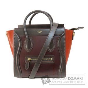 CELINE セリーヌ ラゲージナノ 2WAY ハンドバッグ カーフ レディース 中古