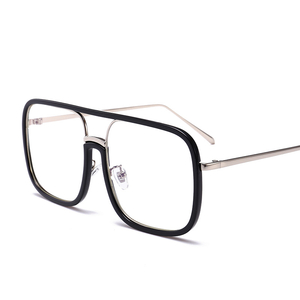 大方形フレーム透明眼鏡 メガネフレーム 合金素材 ファッション カラー選択可YJ07