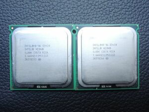 Intel LGA771 Quad Core Xeon E5430 SLBBK 2.66GHz/12M/1333 COSTA RICA 2個セット Dual動作画面有 定形外発送￥240可