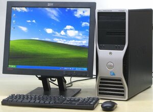 DELL Precision T3500-W3565SMT ■ 20インチ 液晶セット ■ XEON-W3565/DVDマルチ/Quadro 2000/希少OS/WindowsXP ワークステーション