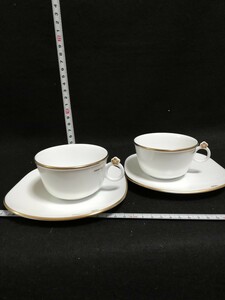 CS2223.【未使用】Noritake ノリタケ　クレージュ　カップ ソーサー ティーカップ 2客 洋食器/60