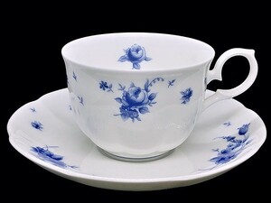 3QV売切！税無し☆Noritake(ノリタケ)★カップ＆ソーサー★コーヒー★珈琲★青い花★日本製★現品限り★0122-10