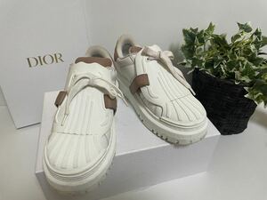 ★美品　DIOR-ID ロゴ レザー スニーカー クリスチャン ディオール