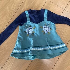 アナスイミニ　刺繍長袖カットソー ロンT トップス 10090 メゾピアノ 女の子 ハッカキッズセンスオブワンダー
