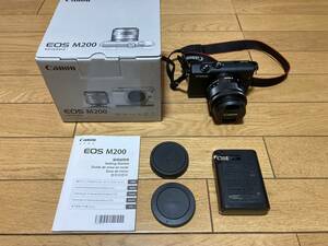 Canon ミラーレス一眼カメラ EOS M200 標準ズームキット ブラック EOSM200BK-1545ISSTMLK