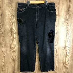 BIGサイズ 90s VINTAGE LAUREN JEANS ブラックデニム パンツ メンズ サイズXL位 ラルフローレン 90年代 ヴィンテージ 古着 e24032103