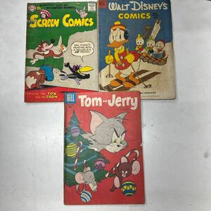 a0415-14.洋書 アメコミ Tom and Jerry 他 DELL Disney cartoon カートゥーン American comics 当時物 Collection レトロ