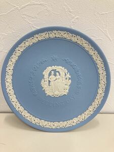 WEDGWOOD ウェッジウッド 青 ブルー イヤー プレート 直径約21cm 中皿 食器 洋食器 陶器 コレクション アンティーク