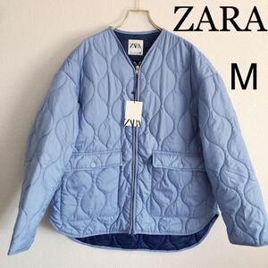 新品●タグ付き●定価7590円ZARA オーバーサイズキルティング中綿ジャケット●M