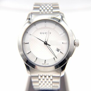 グッチ GUCCI Gタイムレス 126.4 メンズ ホワイト YA126401 腕時計 送料無料 神戸市・荒木質店