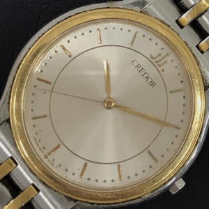 セイコー クレドール クォーツ ベゼル18K 腕時計 9571-6020 メンズ 純正ブレス 未稼働品 ファッション小物 SEIKO