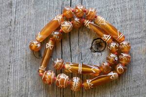 *Agate carving Bohemian beads