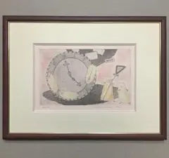 絵画・額縁・版画・国栖 晶子・新品未使用・TIME OVER・美術品・インテリア