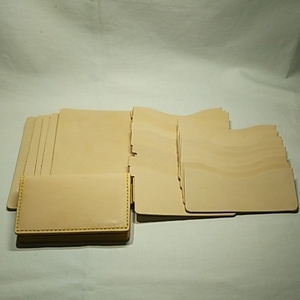 ヌメ革オリジナル簡単にできる多機能 カードケース 5個