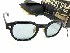 1円 ■極美品■ MOSCOT モスコット LEMTOSH 46□24-145 メガネ 眼鏡 めがね レディース メンズ ブラック系 FA7033