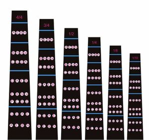 4/4バイオリン指板　練習用シール　初心者用　ポジションシール　5枚セット 