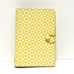 ファイロファックス Filofax 手帳 - レザー イエロー×白 財布