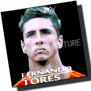 フェルナンド・トーレス デザイン3 スペイン代表 海外サッカーアートパネル 木製 壁掛け ポップアート ポスター