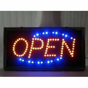 【LED ネオン 看板 OPEN】営業中/開店/点滅/集客/商売繁盛