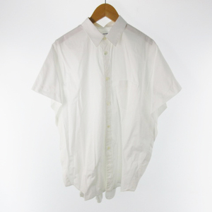 コムデギャルソンシャツ COMME des GARCONS SHIRT マントシャツ ドレスシャツ ポンチョ風 半袖 白 ホワイト コットン S メンズ