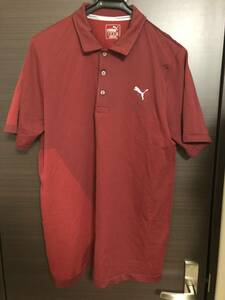 PUMA プーマ　ポロシャツ　ＸＬサイズ　エンジ　赤 （USED・美品）～ゴルフ、スポーツ、アウトドア、タウンユース～