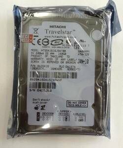 HDD ハードディスク 日立 HITACHI 160GB 9.5mm HGST Travelstar MODEL HTS541616J9AT00