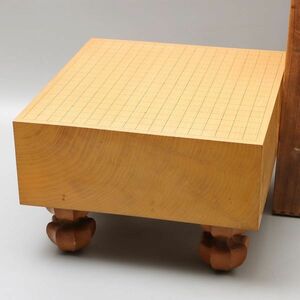 Y911. 囲碁道具 榧材 柾目 碁盤 厚み15.8cm 重さ16.25kg