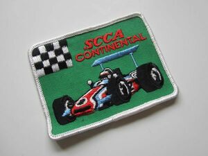 ビンテージ 70s スポーツカー SCCA CONTINENTAL チェッカーフラッグ ワッペン/自働車 バイク レーシング F1 カスタム 古着 58