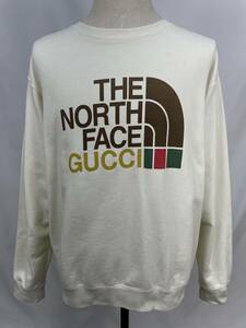 ◆訳アリ◆GUCCI×THE NORTH FACE コラボスウェット M ホワイト グッチ ノースフェイス トップス 正規品