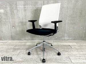 vitra/ヴィトラ■MEDA/メダ キャスターチェア■白X黒■アルベルト・メダ■hhstyle☆