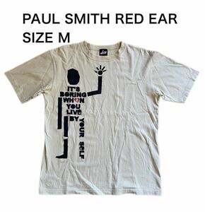 【送料無料】中古 PAUL SMITH RED EAR レッドイアー プリント Tシャツ サイズM