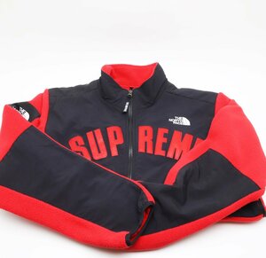 【中古品】ザノースフェイス×シュプリーム　フリースジャケット　レッド　ブラック　サイズM　19SS　NA119031　THE NORTH FACE　Supreme