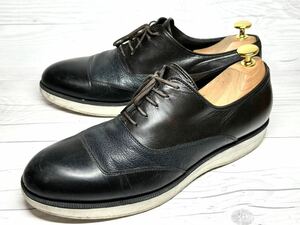 【即決】BOTTEGA VENETA メンズ 41 25.5cm程度 ボッテガヴェネタ スリッポン ネイビー 茶 革靴 ビジネス レザーシューズ くつ