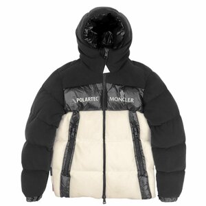 未使用 モンクレール 21AW マラボイ ダウンジャケット メンズ 黒 アイボリー 2 POLARTEC フリース切替 MALAVOY MONCLER